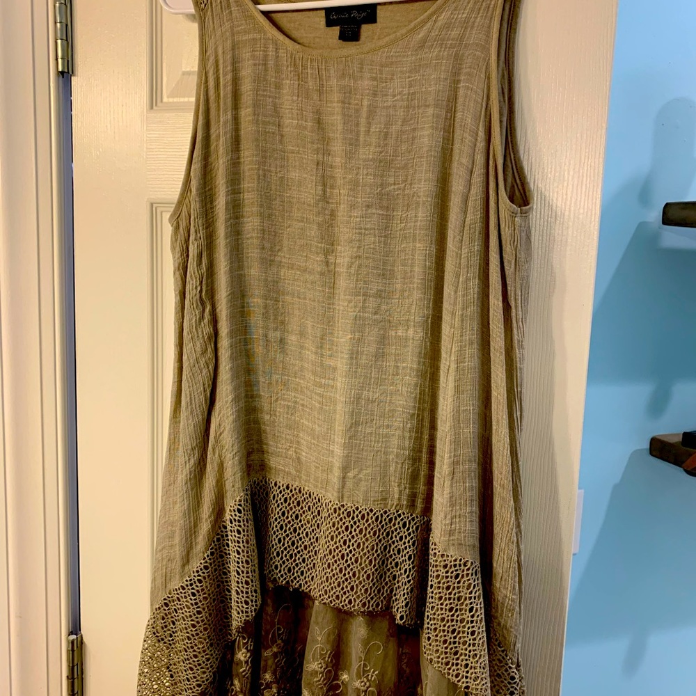 Olive green tunic tank top